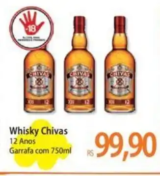 Atacadão Whisky Chivas 12 Anos Garrafa com 750ml oferta