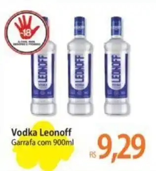 Atacadão Vodka Leonoff Garrafa com 900ml oferta