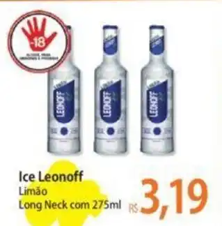 Atacadão Ice Leonoff Limão Long Neck com 275ml oferta