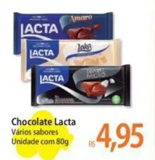 Atacadão Chocolate Lacta Vários sabores Unidade com 80g oferta