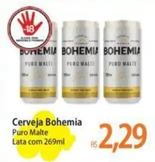 Atacadão Cerveja Bohemia Puro Malte Lata com 269ml oferta