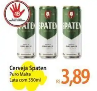 Atacadão Cerveja Spaten Puro Malte Lata com 350ml oferta