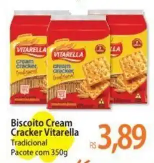 Atacadão Biscoito Cream Cracker Vitarella Tradicional Pacote com 350g oferta