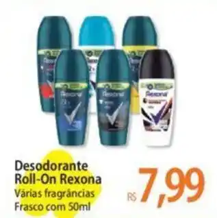 Atacadão Desodorante Roll-On Rexona Várias fragrâncias Frasco com 50ml oferta