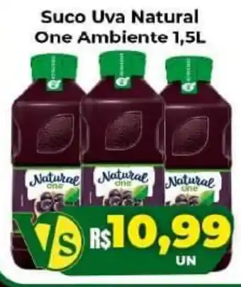 Vivendas Supermercados Suco Uva Natural One Ambiente 1,5L oferta