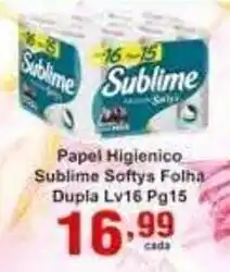 Rossi Supermercado Papel Higiénico Sublime Softys Folha Dupla Lv16 Pg15 oferta