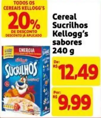Extra Supermercado Cereal Sucrilhos Kellogg's sabores 240 g oferta