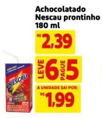 Extra Supermercado Achocolatado Nescau prontinho 180 ml oferta
