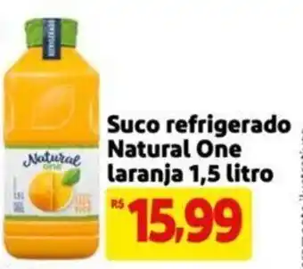 Extra Supermercado Suco refrigerado Natural One laranja 1,5 litro oferta