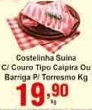 Rossi Supermercado Costelinha suina c/ couro tipo caipira 1kg oferta