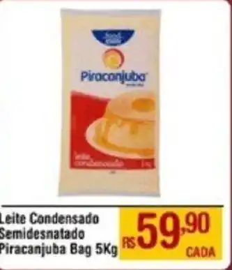 Max Atacadista Leite Condesnsado Semidesnatado Piracanjuba Bag 5Kg oferta
