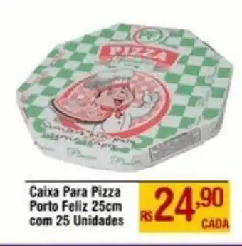 Max Atacadista Caixa Para Pizza Porto Feliz 25cm com 25 Unidades oferta