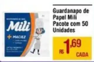 Max Atacadista Guardanapo de Papel Mili Pacote com 50 Unidades oferta