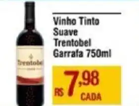 Max Atacadista Vinho Tinto Suave Trentobel Garrafa 750ml oferta