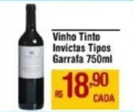 Max Atacadista Vinho Tinto Invictas Tipos Garrafa 750ml oferta