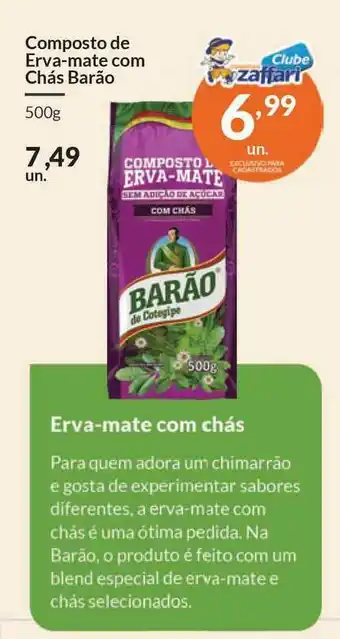 Composto De Erva-mate Com Chás Barão 500g