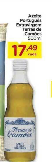 Carrefour Azeite Português Extravirgem Terras De Camões 500ml oferta
