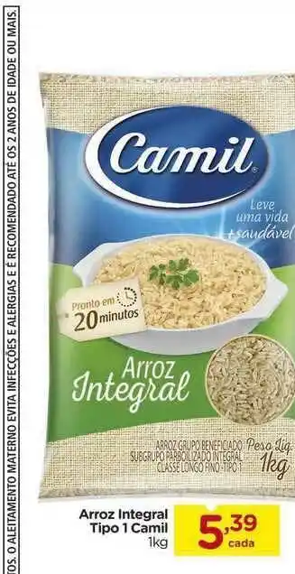 Carrefour Arroz Integral Tipo 1 Camil 1kg oferta