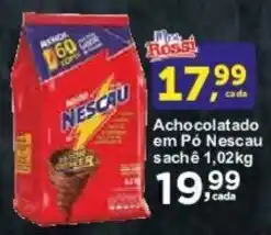 Rossi Supermercado Achocolatado em Pó Nescau sachê 1,02kg oferta
