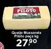 Rossi Supermercado Queijo Mussarela Piloto peça kg oferta