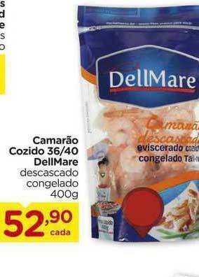 Carrefour Camarão Cozido 36 40 Dellmare 400g oferta