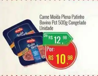 Mart Minas Carne Moída Plena Patinho Bovino Congelado Unidade 500g oferta