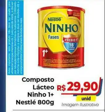 Hiper Moreira Composto Lácteo Ninho 1+ Nestlé 800g oferta
