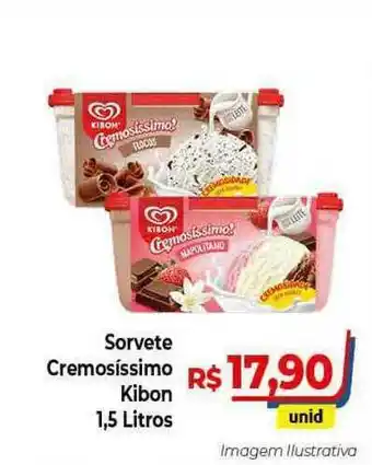 Sorvete Cremosíssimo Kibon 1.5L
