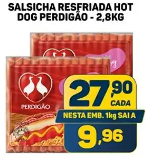 Dom Atacadista SALSICHA RESFRIADA HOT DOG PERDIGÃO - 2,8KG oferta
