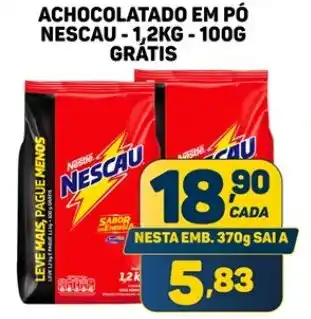 Dom Atacadista ACHOCOLATADO EM PÓ NESCAU - 1,2KG - 100G GRÁTIS oferta