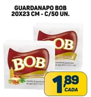 GUARDANAPO BOB 20X23 CM - C/50 UN.