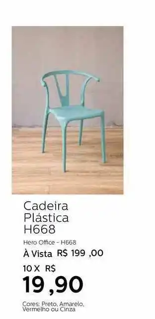 Grupo Formosa Cadeira Plástica H668 oferta
