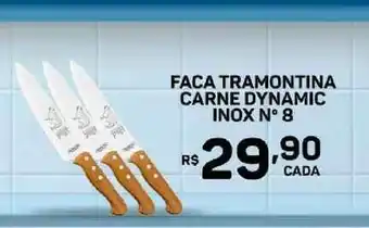 Bahamas Mix Faca Tramontina Carne Dynamic Inox N°8 oferta