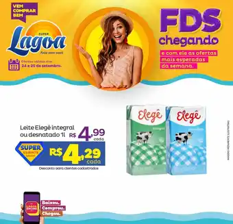 Super Lagoa Leite Fermentado Integral ou Desnatado 1L oferta
