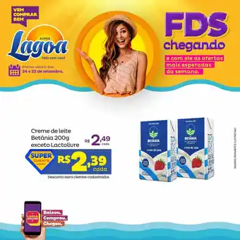 Super Lagoa Creme de leite Cetania 200g exceto Latolivre oferta