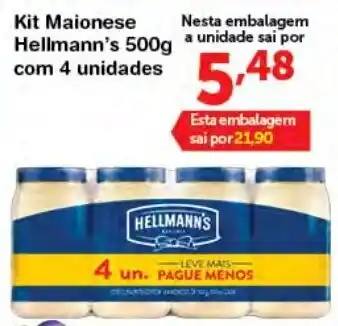 Roldão Kit Maionese Hellmann's 500g com 4 unidades oferta