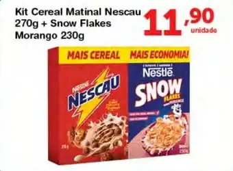 Roldão Kit Cereal Matinal Nescau 270g + Snow Flakes Morango 230g oferta