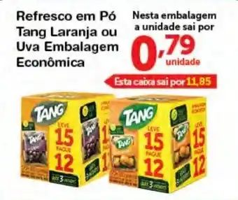 Roldão Refresco em po Tang Laranja ou Uva Embalagem Economica oferta