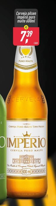Frangolândia Cerveja Pilsen Imperio puro malte 600ml oferta