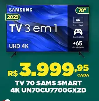 DB Supermercados TV 70 SAMS SMART 4K UN70CU7700GXZD oferta