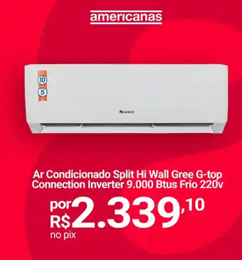 Ar Condicionado Split Hi Wall Gree G-top Connection Inverter 9.000 Btus Frio 220v