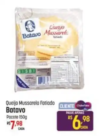 Muffato Queijo Mussarela Fatiado Batavo pacote 150g oferta