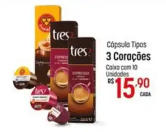 Muffato Cápsula Tipos 3 Corações Caixa com 10 Unidades oferta