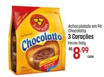 Muffato Achocolatado em Pó Chocolatto 3 Corações Pacote 560g oferta