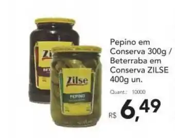 Pepino Em Conserva 300g-beterraba Em Conserva Zilse 400g