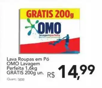 Supermercados Koch Lava Roupas Em Pó Omo Lavagem Perfeita 1.6kg Grátis 200g oferta
