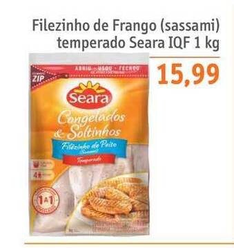 Sonda Filezinho De Frango (sassami) Temperado Seara Iqf 1kg oferta