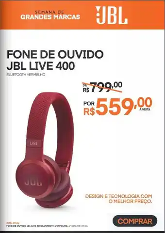 Schumann Fone Douvido Jbl Live 400 oferta