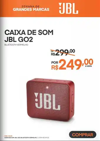 Schumann Caixa De Som Jbl Go2 Bluetooth Vermelho oferta