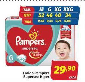 Fralda Pampers Supersec Hiper